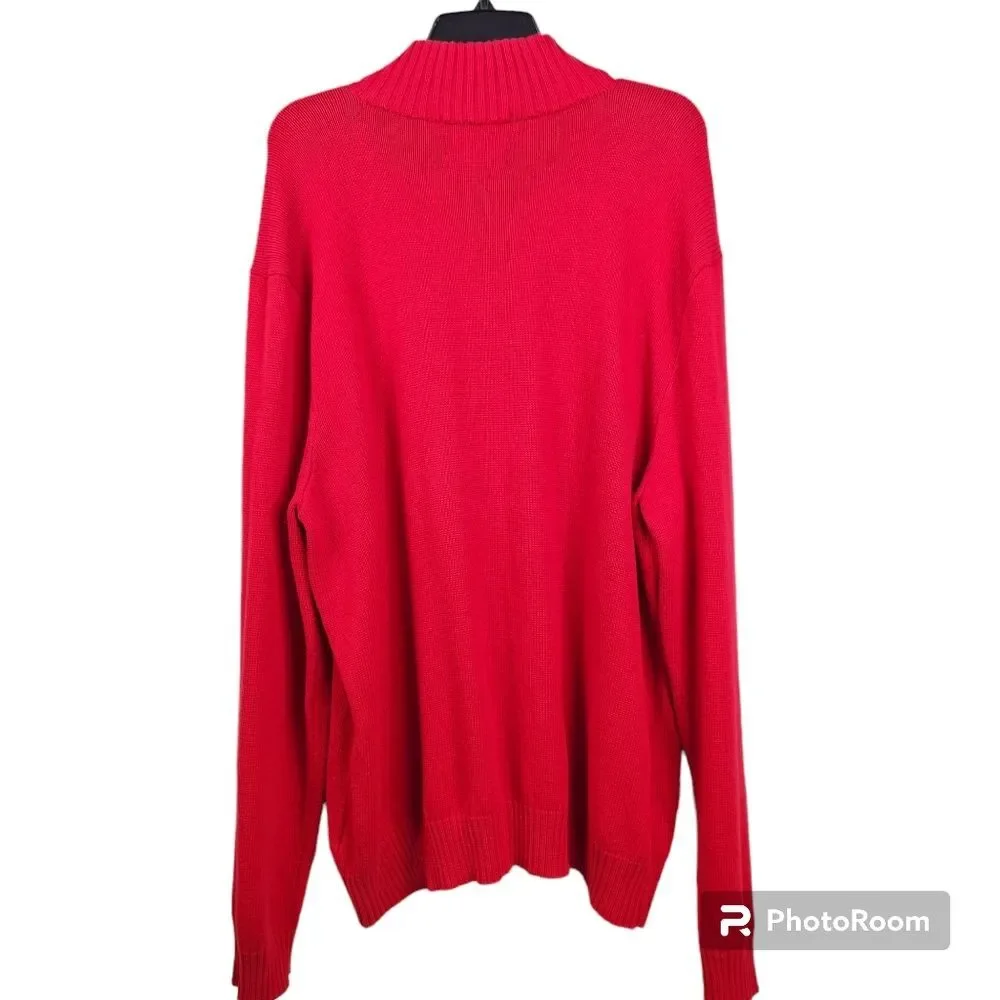 Polo by Ralph Lauren Mens Long Sleeve 1/4 Zip Mock Neck Pullover Size XXL